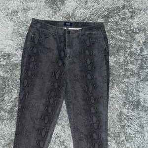 Snake print pants